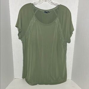 Kaari Blue Green Dolman Sleeve Relaxed Tee